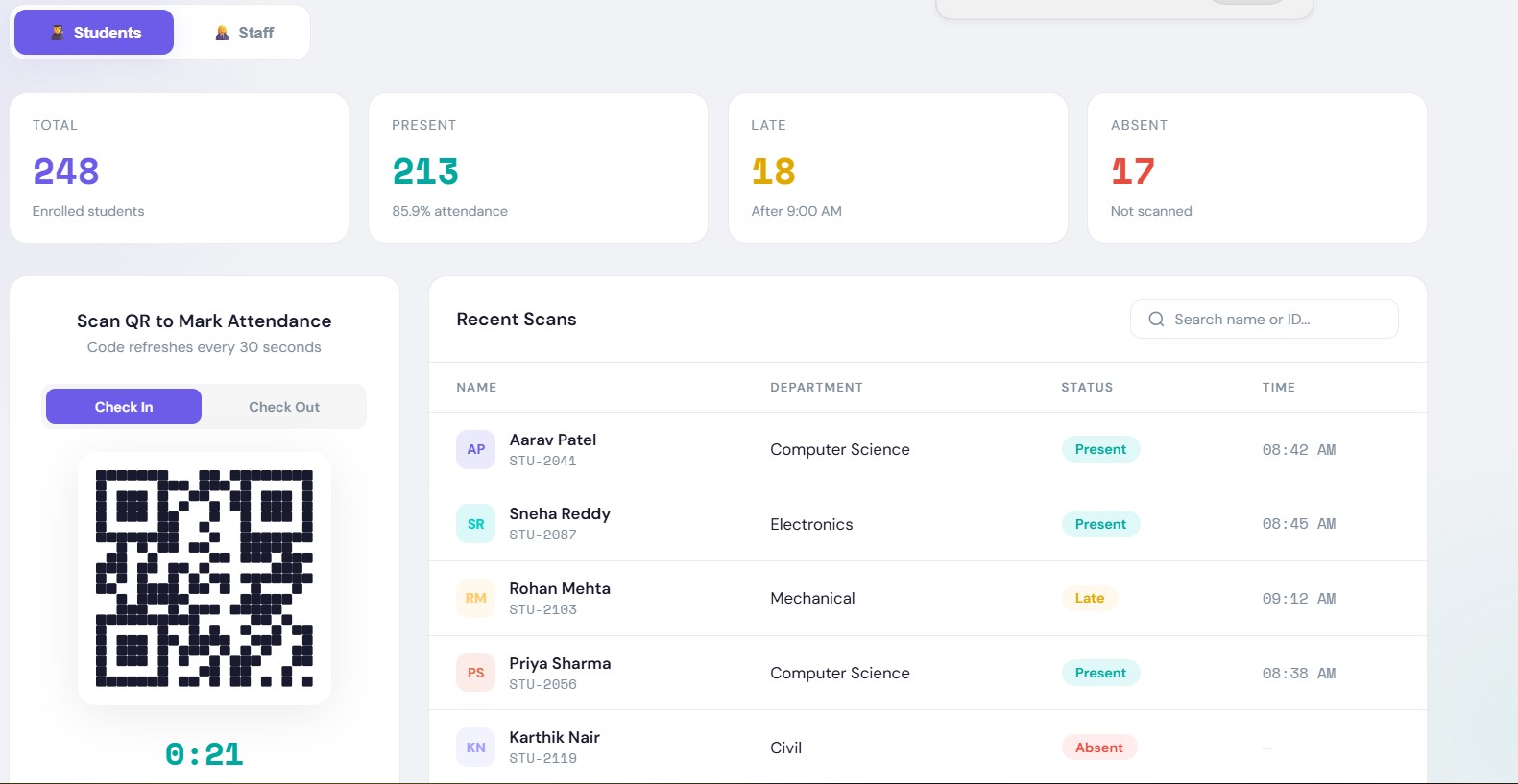 Student Dashboard